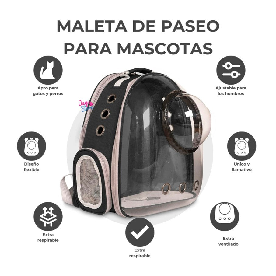 MALETA DE MASCOTAS EXPANDIBLE
