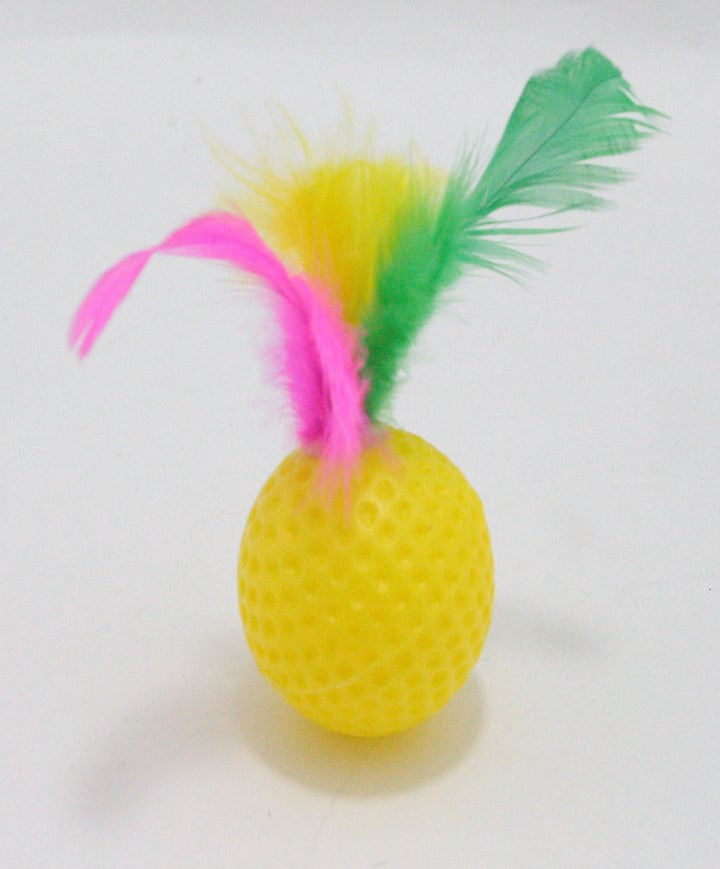 Juguete para mascota pin pon con pluma