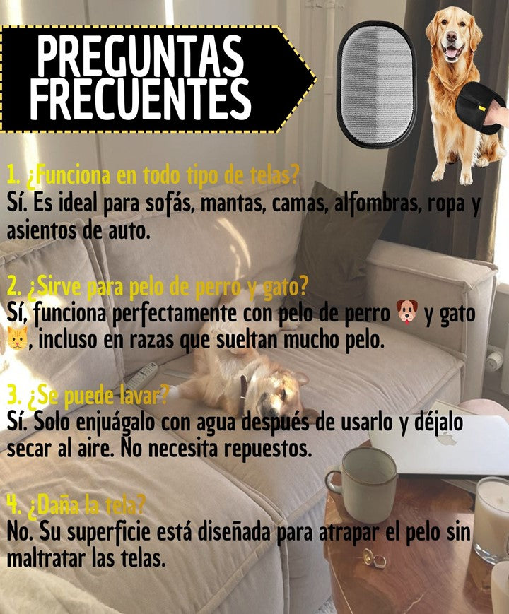 Guante Removedor Quita Pelos Mascota