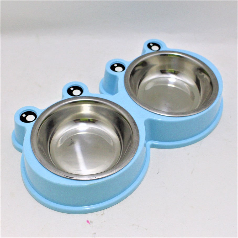 Comedero rana doble para mascota pequeñ