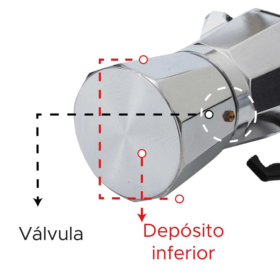 Cafetera moka 3 tazas - 150 ml