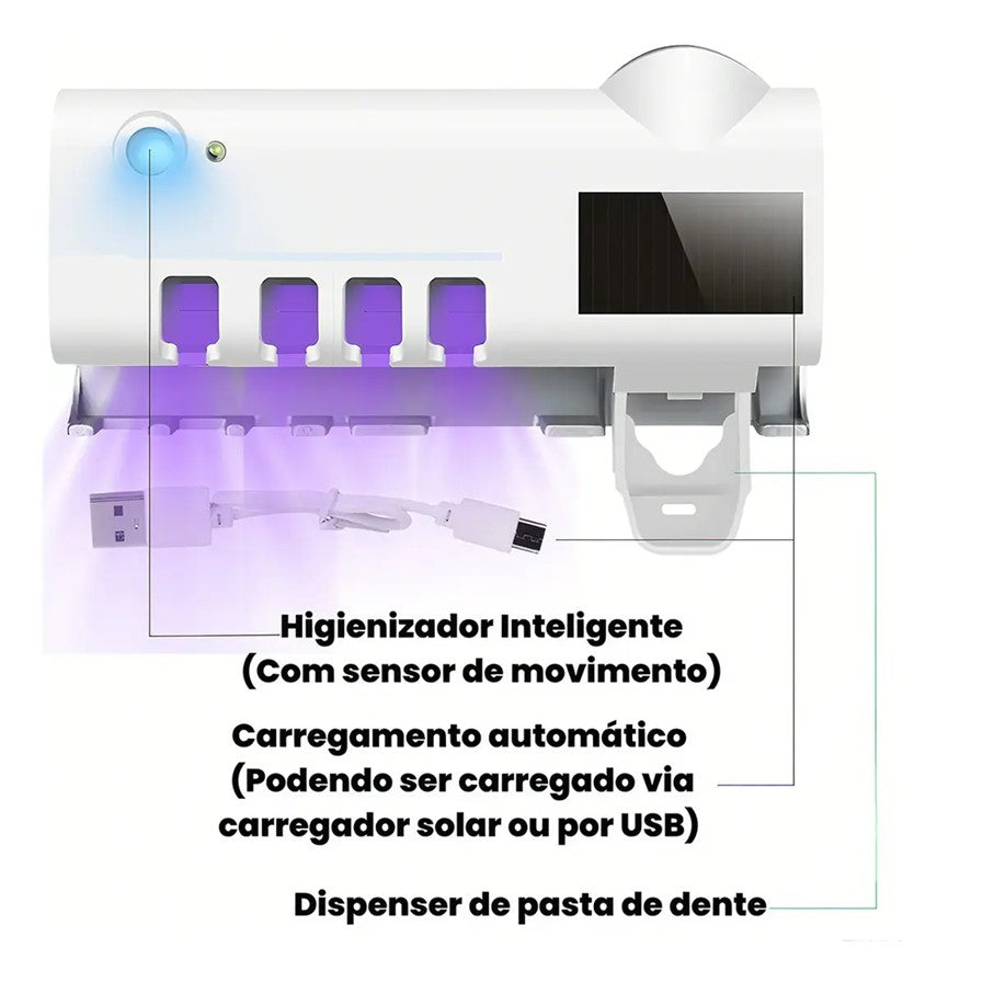 Soporte Cepillos Dispensador Crema Denta