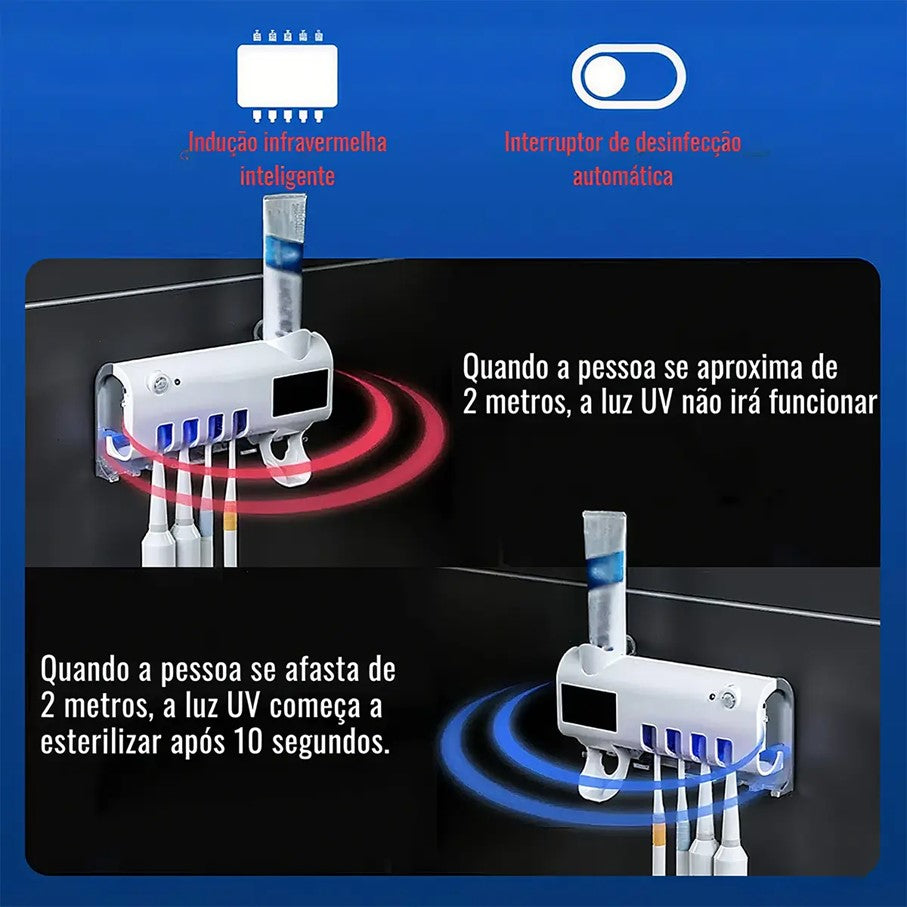 Soporte Cepillos Dispensador Crema Denta